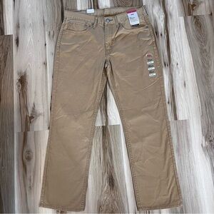 $70 New Levi’s 514 Straight Leg Tan Dark Khaki Chino Pants 34x30 NWT Levis Jeans